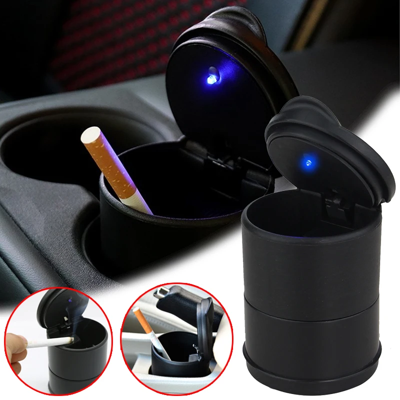 Tablet Car Accessories - Car Ashtray LED Alloy Ash Tray