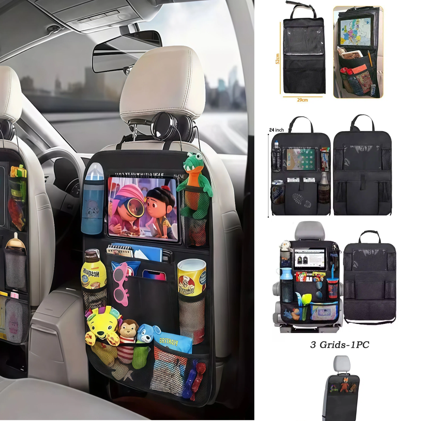 Car Seat Organizer Multifuncti - огляд і ціна Tablet Car Accessories