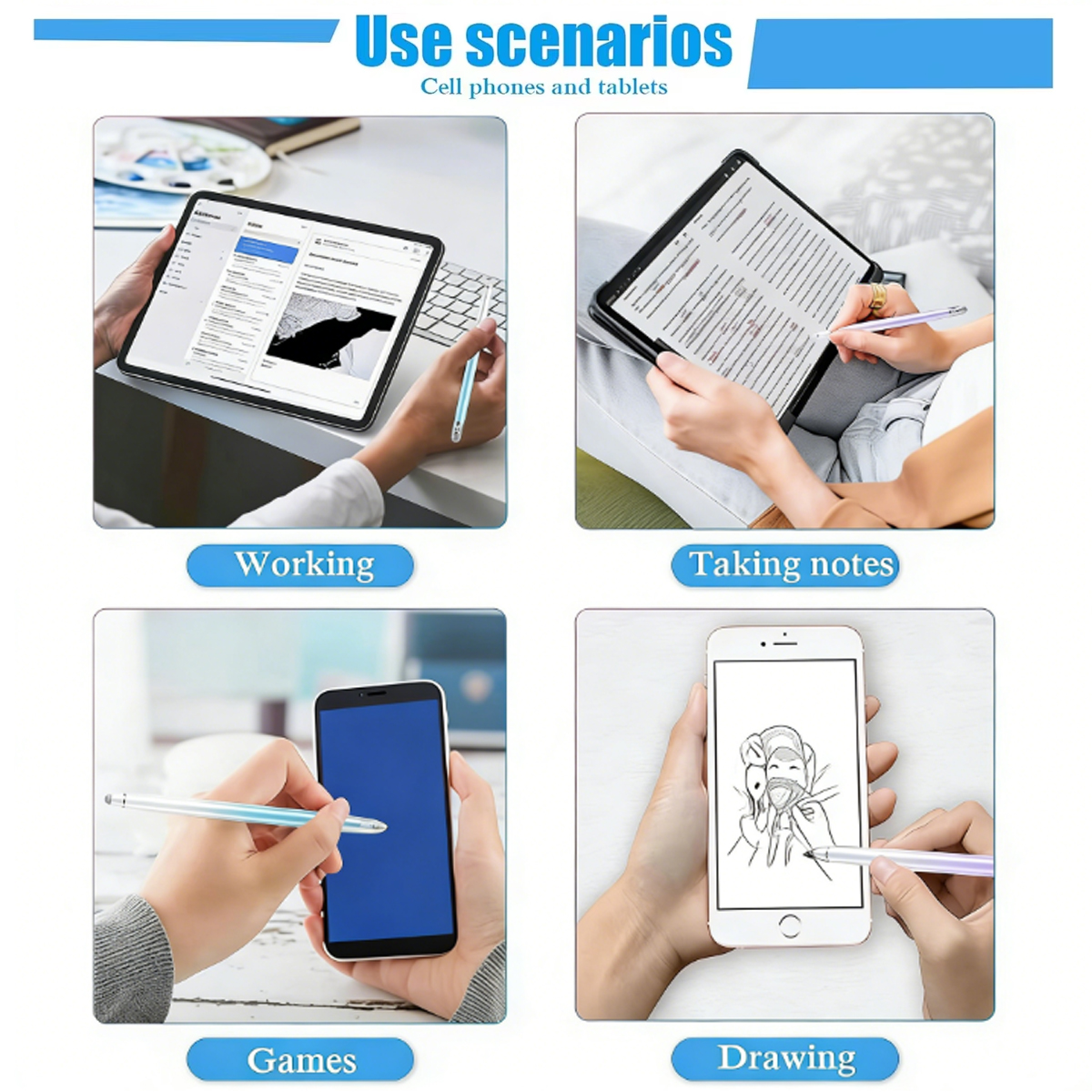Graduated Color Silver Fiber T - огляд і ціна Tablet Pencil Accessories