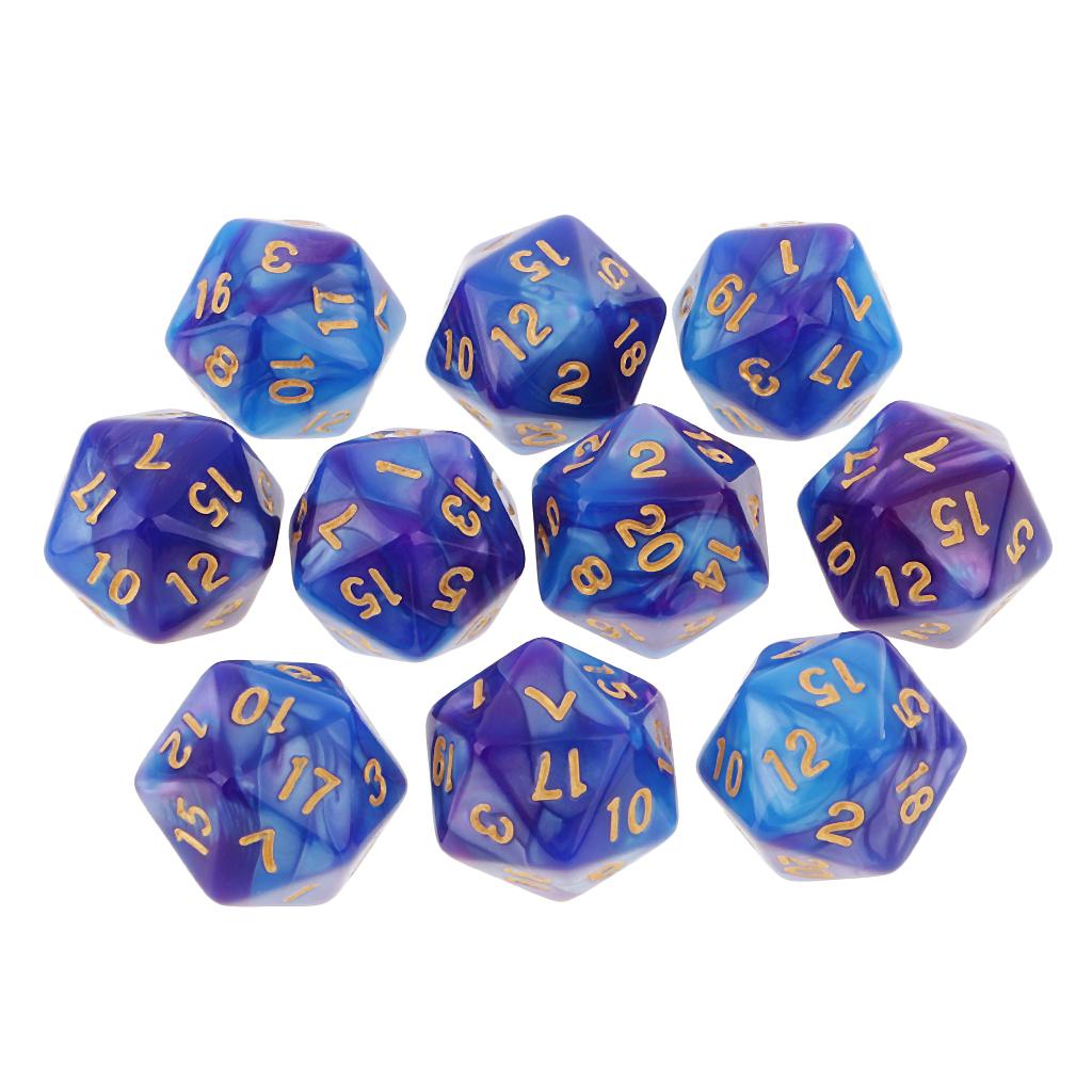 10pcs Polyhedral 20 Sided Dice - огляд і ціна Tablet Accessories Kit