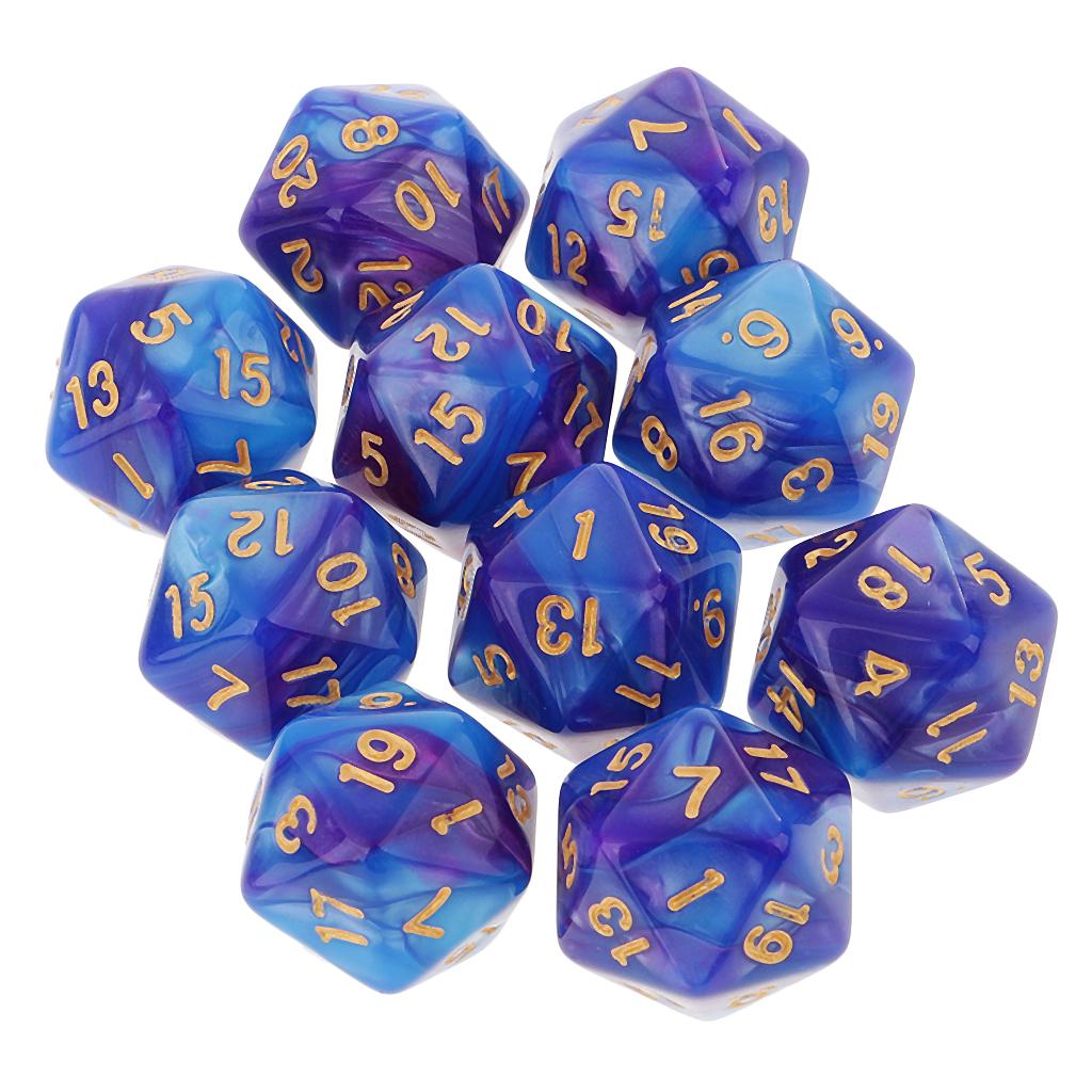 10pcs Polyhedral 20 Sided Dice - огляд і ціна Tablet Accessories Kit