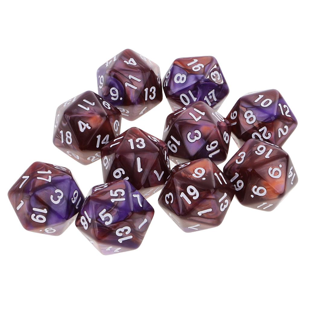 10pcs Polyhedral 20 Sided Dice - огляд і ціна Tablet Accessories Kit